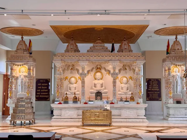 White marble temple symmetry — Jain sacred India