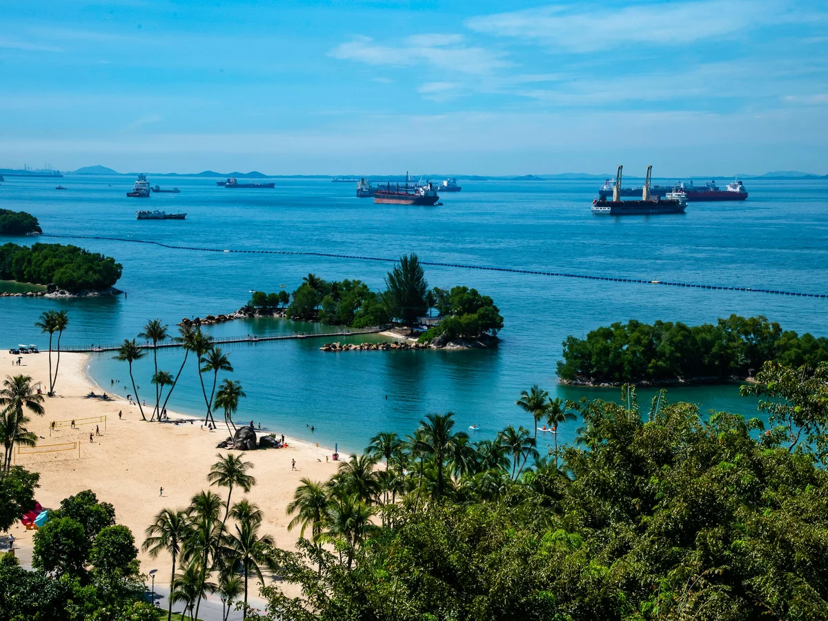Ships on the Bay Harbor Singapore