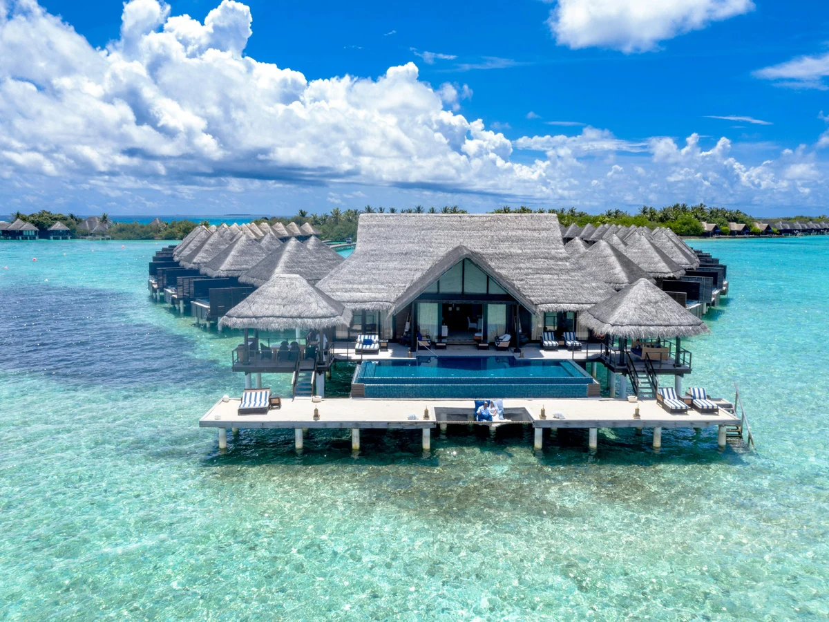 Luxurious Overwater Bungalows in Tropical Paradise Maldives