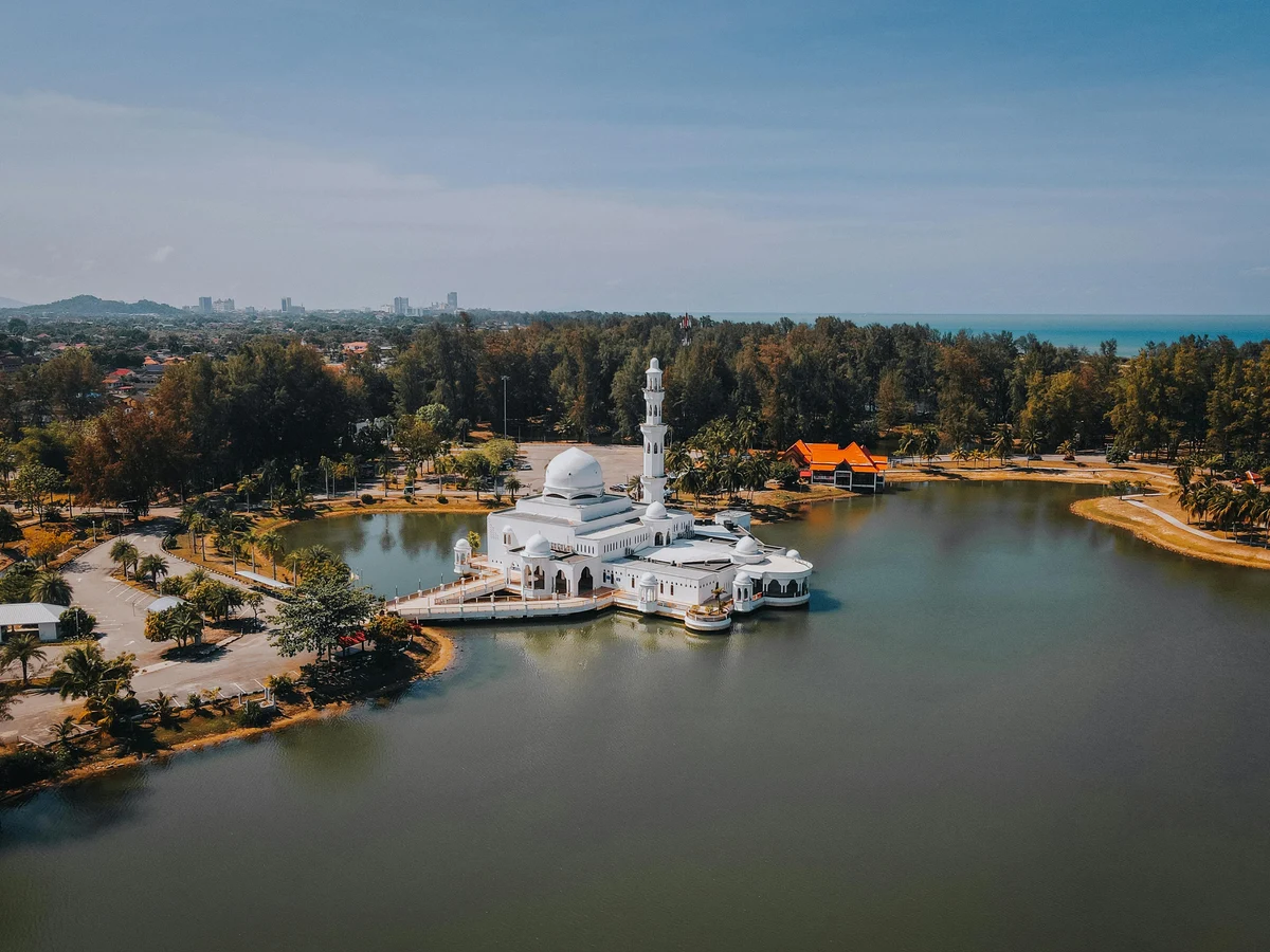 Mosque on Body of Water, Kuala Terengganu, Malaysia