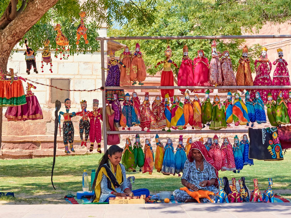 Women Selling Puppets in the Street