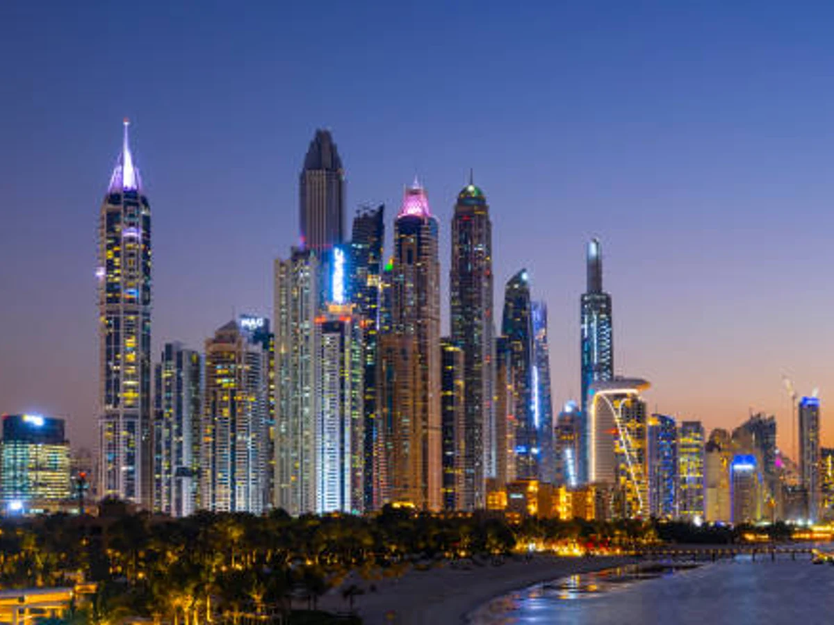 Dubai Marina at Sunset, United Arab Emirates
