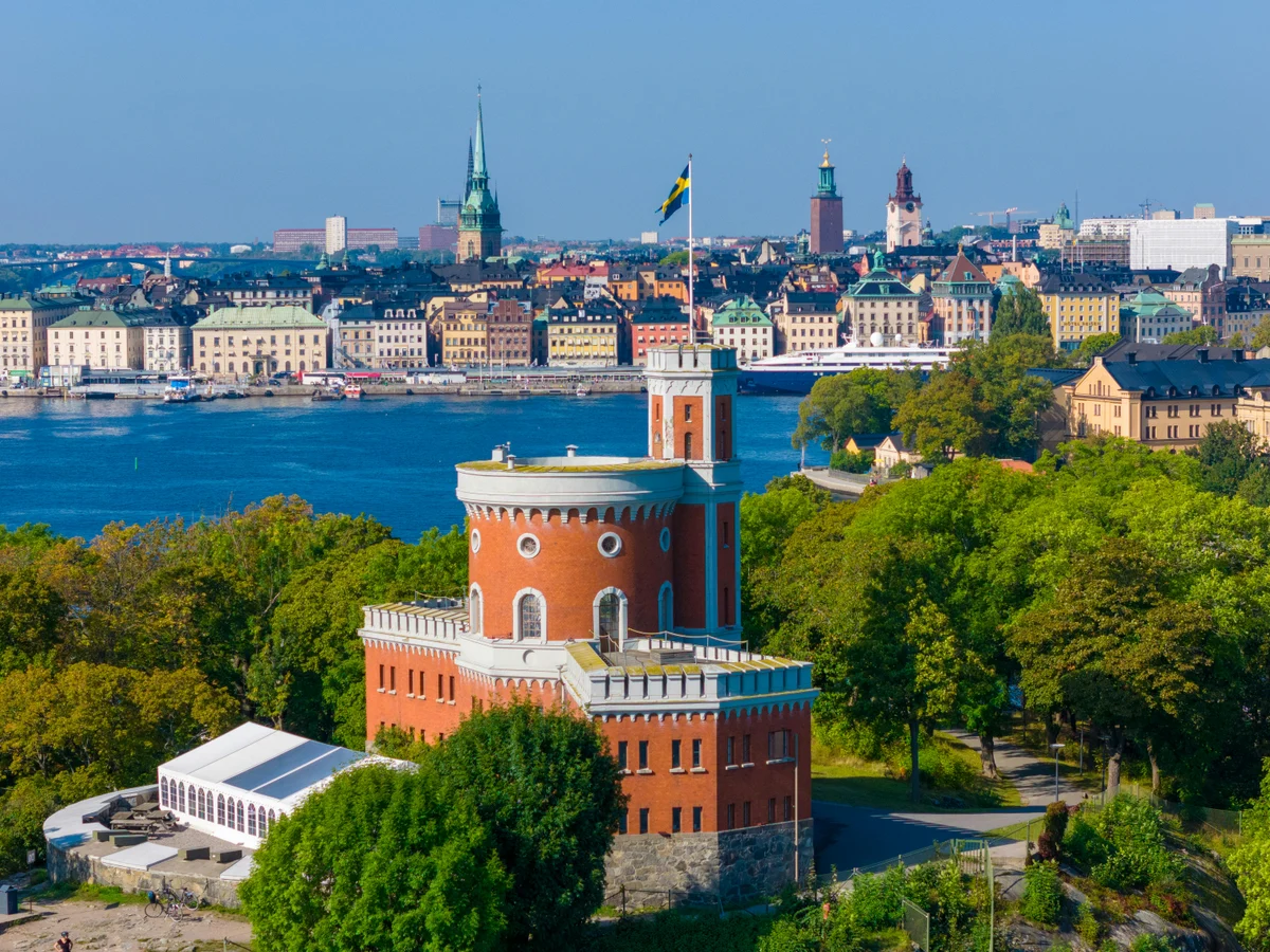 Traditional Castle by the Shore in Stockholm