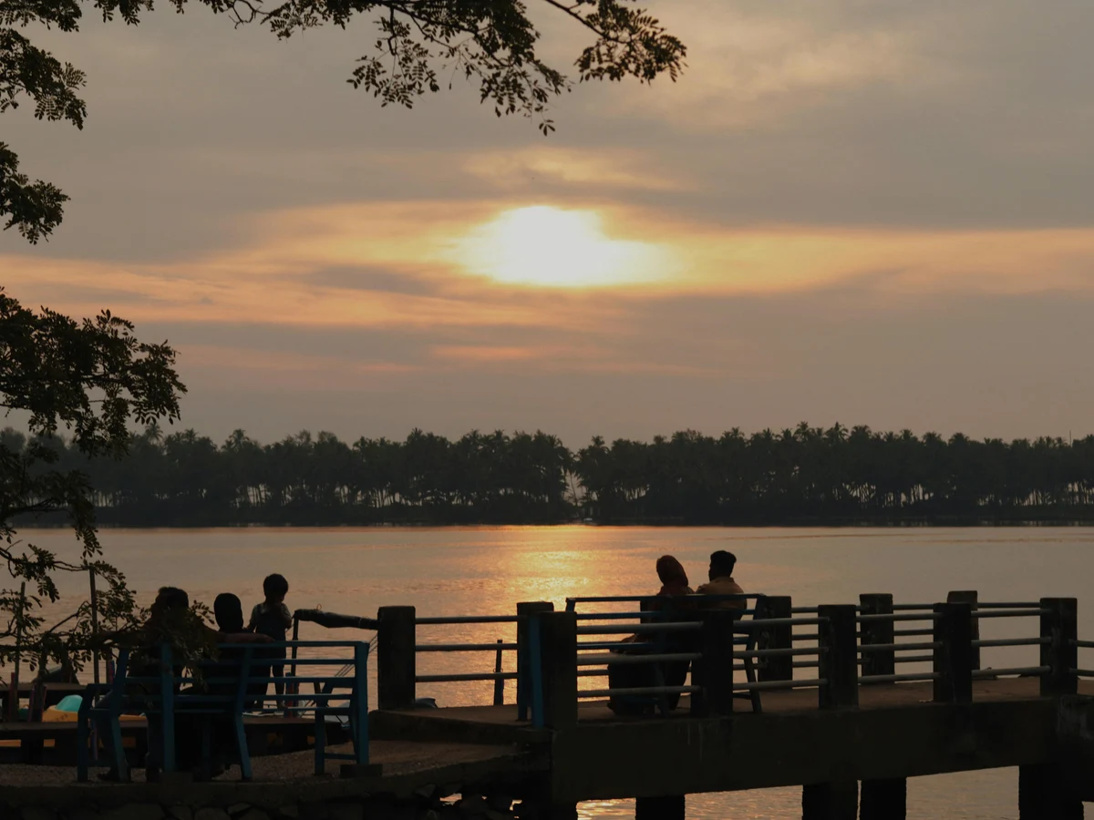 Serene Sunset View Over Tranquil Lake