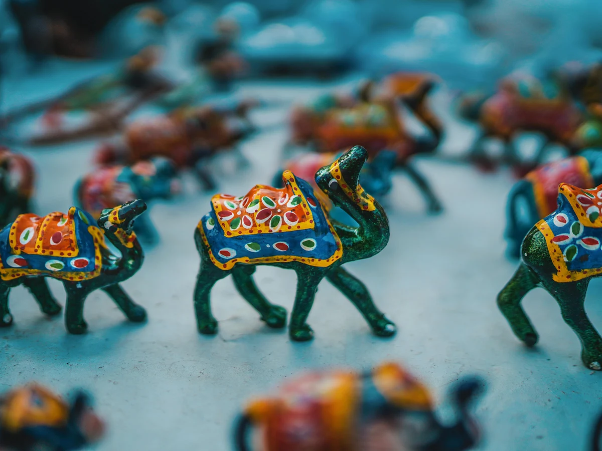 Camel Figurines on a Surface