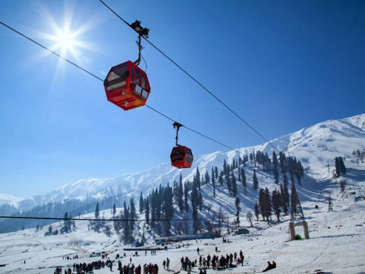 Gandola Cable car in Gulmarg, Jammu and Kashmir, India