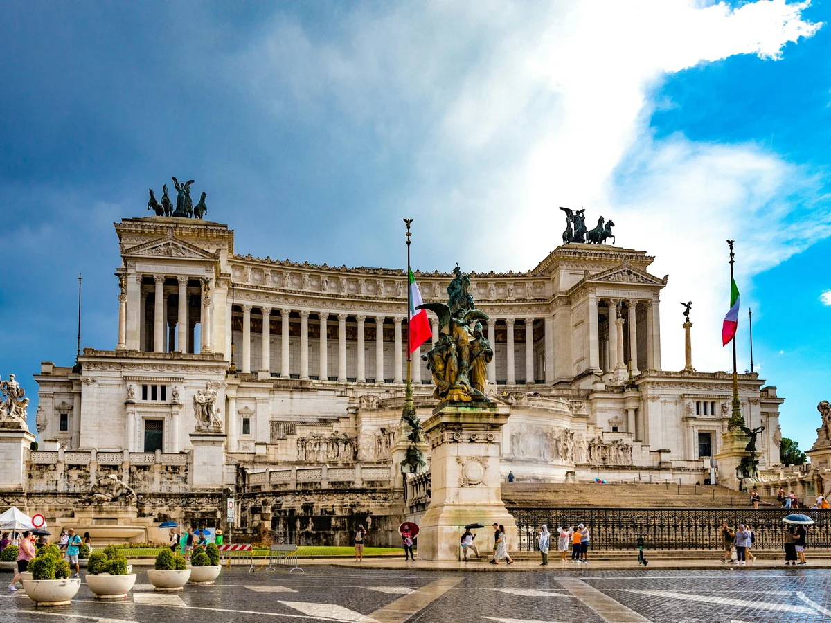 An extremely beautiful architecture in the center of Rome, Lazio, Italia