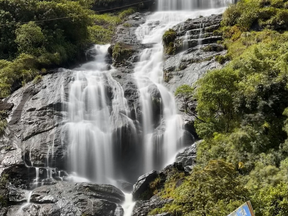 Scenic Waterfall in Summer