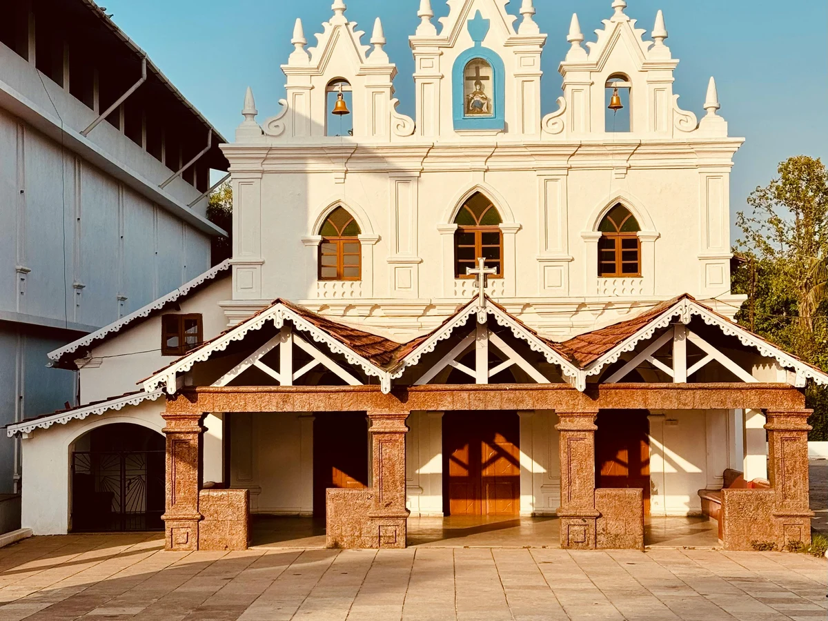 Historic White Church in Goa, India