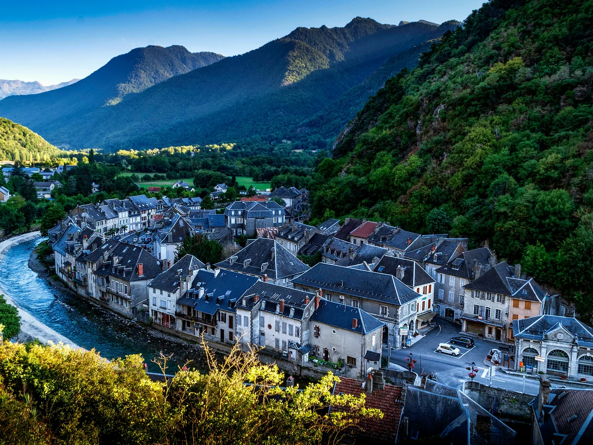 Charming French Village in the Pyrenees Mountains Saint Lizier, France