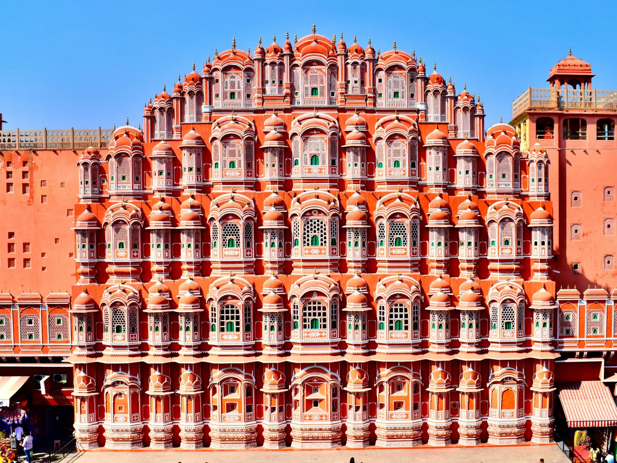 Back of Hawa Mahal Palace in Jaipur