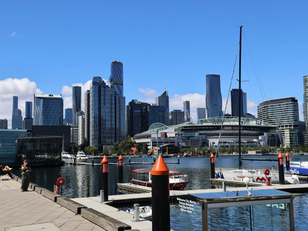 Scenic View of Melbourne Docklands Skyline, Australia