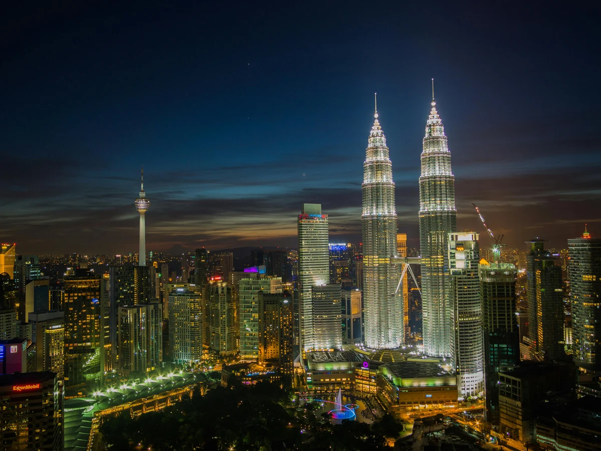 Federal Territory, of Kuala Lumpur at Night, Malaysia