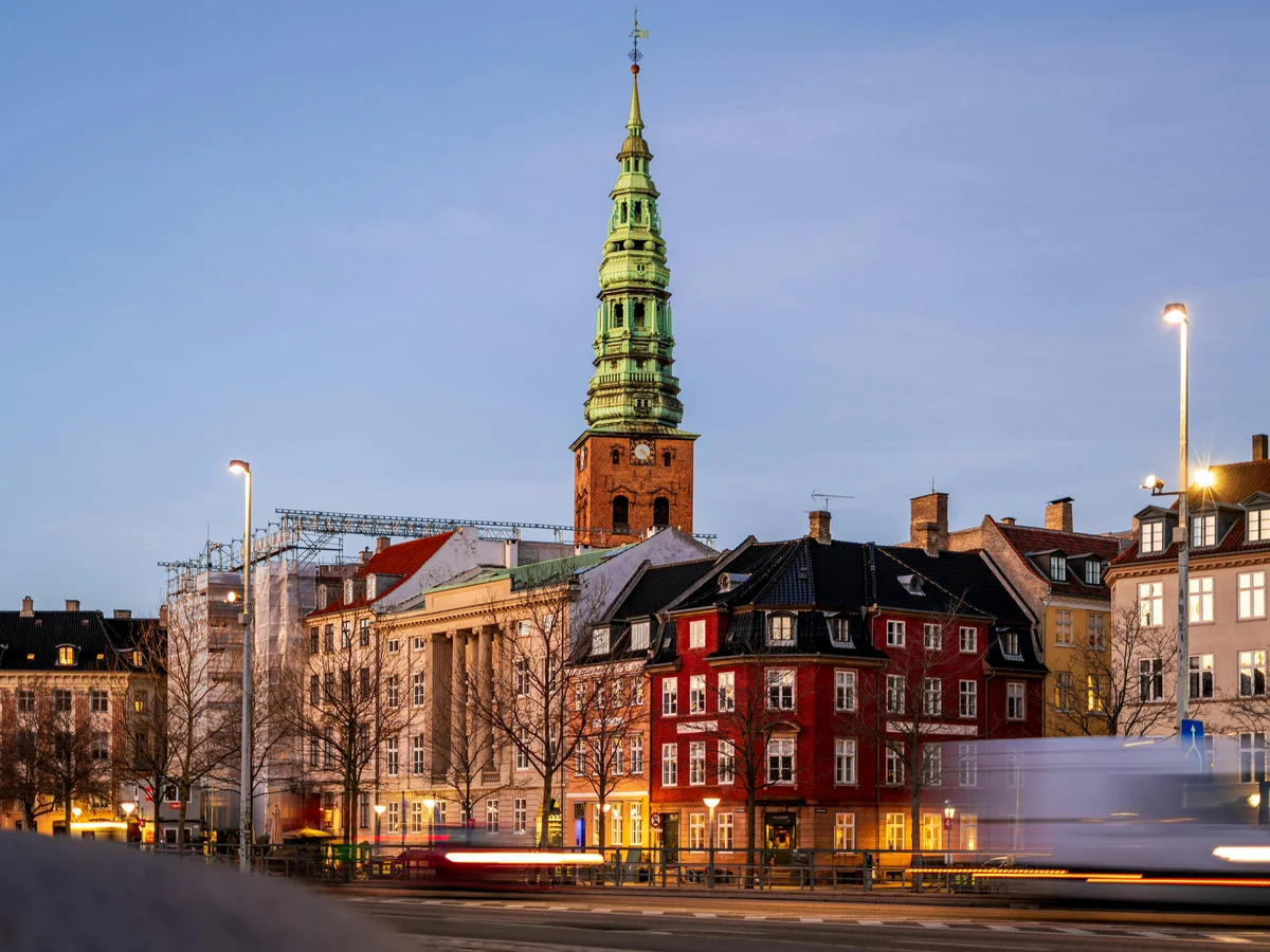 Nikolaj Kunsthal in Copenhagen at Dusk