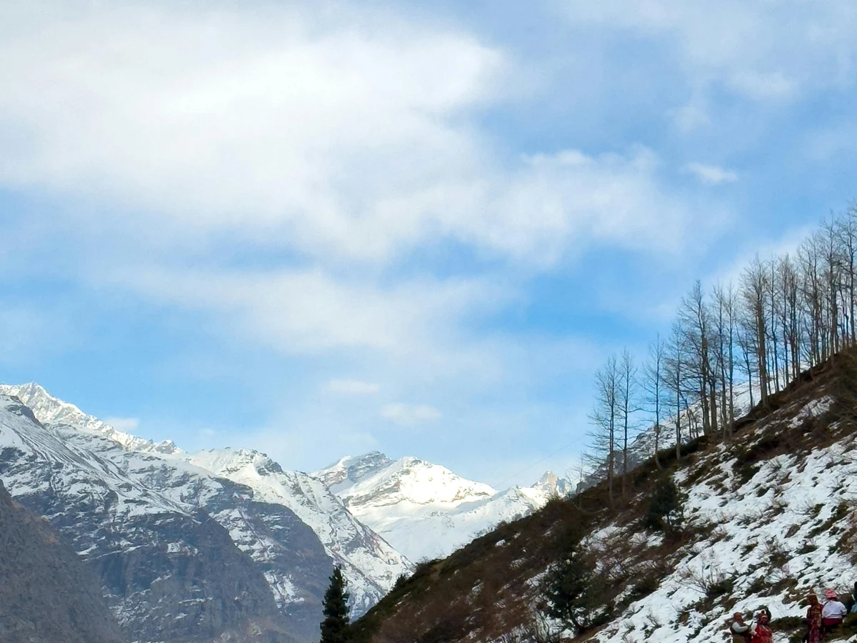 Scenic Winter Landscape in Manali, India