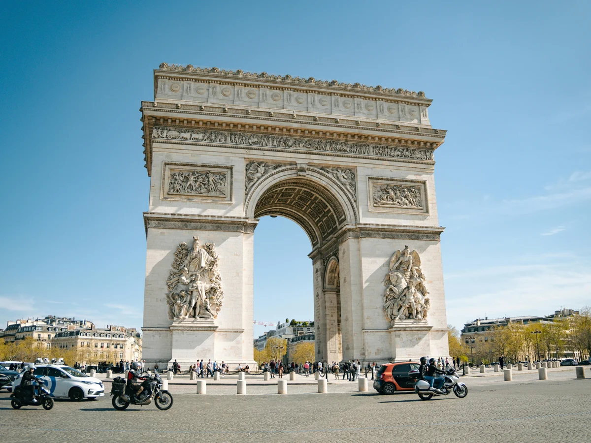 Majestic View of Arc de Triomphe in Paris