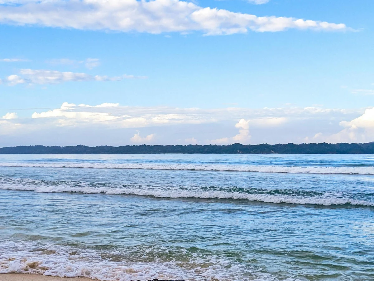 Huge Rock on the Beach and Sea