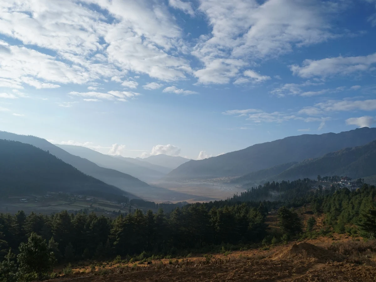 Phobjikha Valley in the early morning.