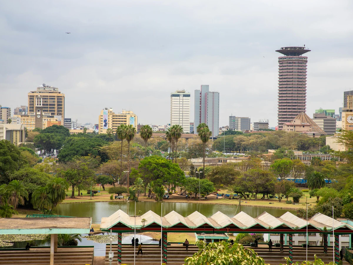 An Uhuru Park Near the City Buildings, Nairobi County, Kenya