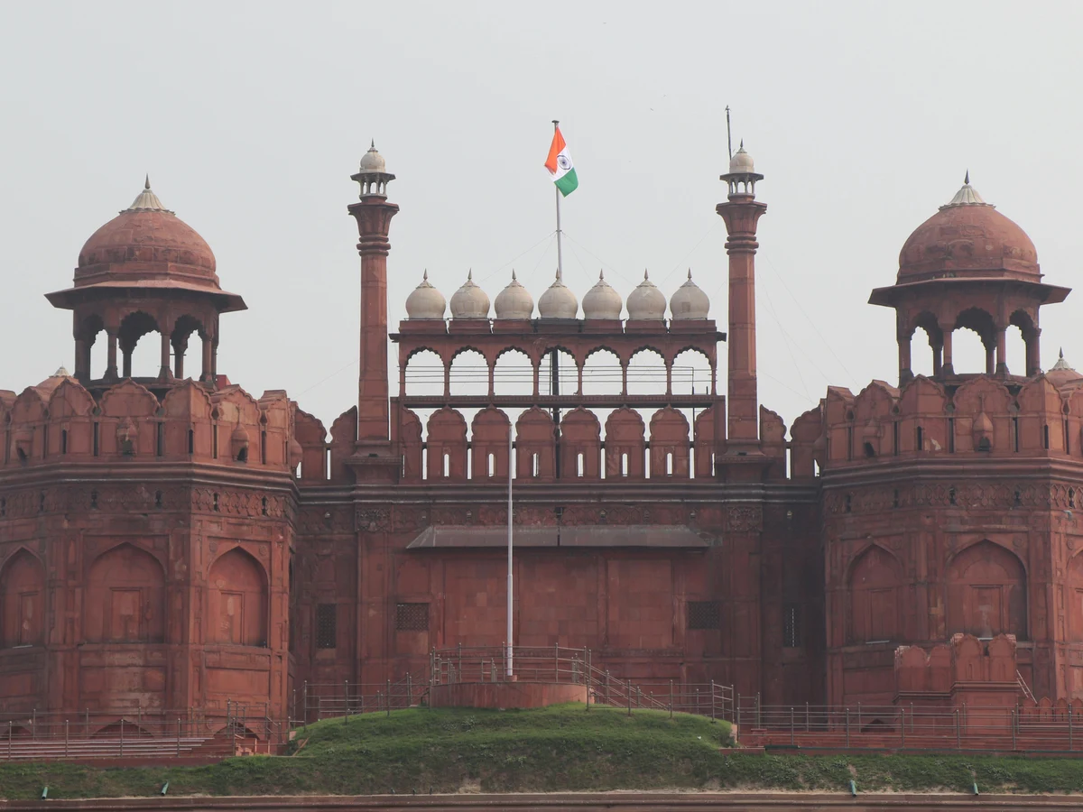 Majestic View of Red Fort in Delhi, India