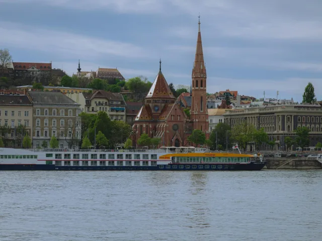 A Church on a Waterfront,Budapest, Hungary
