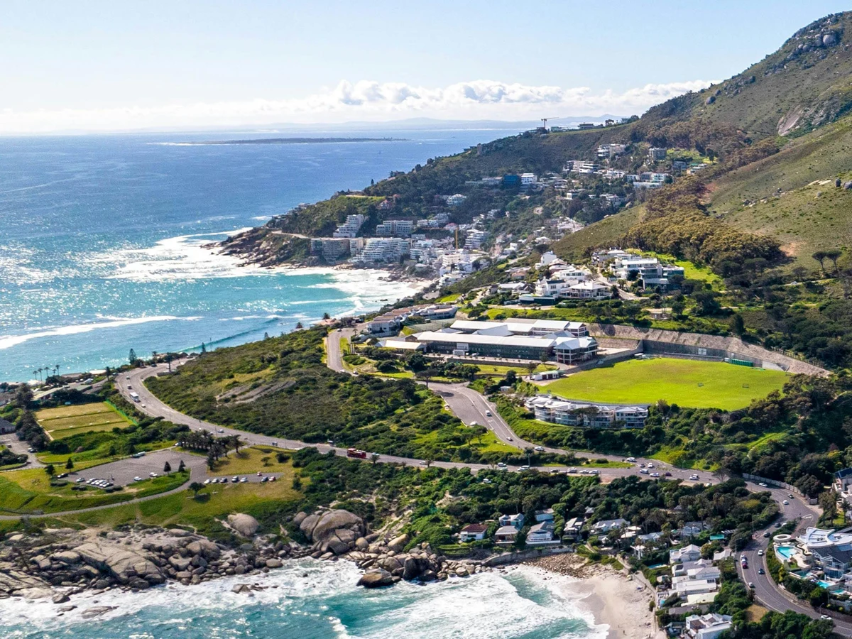 Aerial View of the Coast of Cape Town, South Africa
