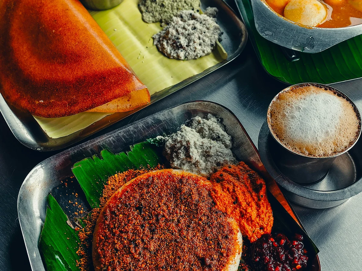 Traditional South Indian Breakfast Spread
