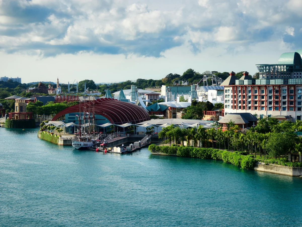 Harbor on Sentosa Island in Singapore