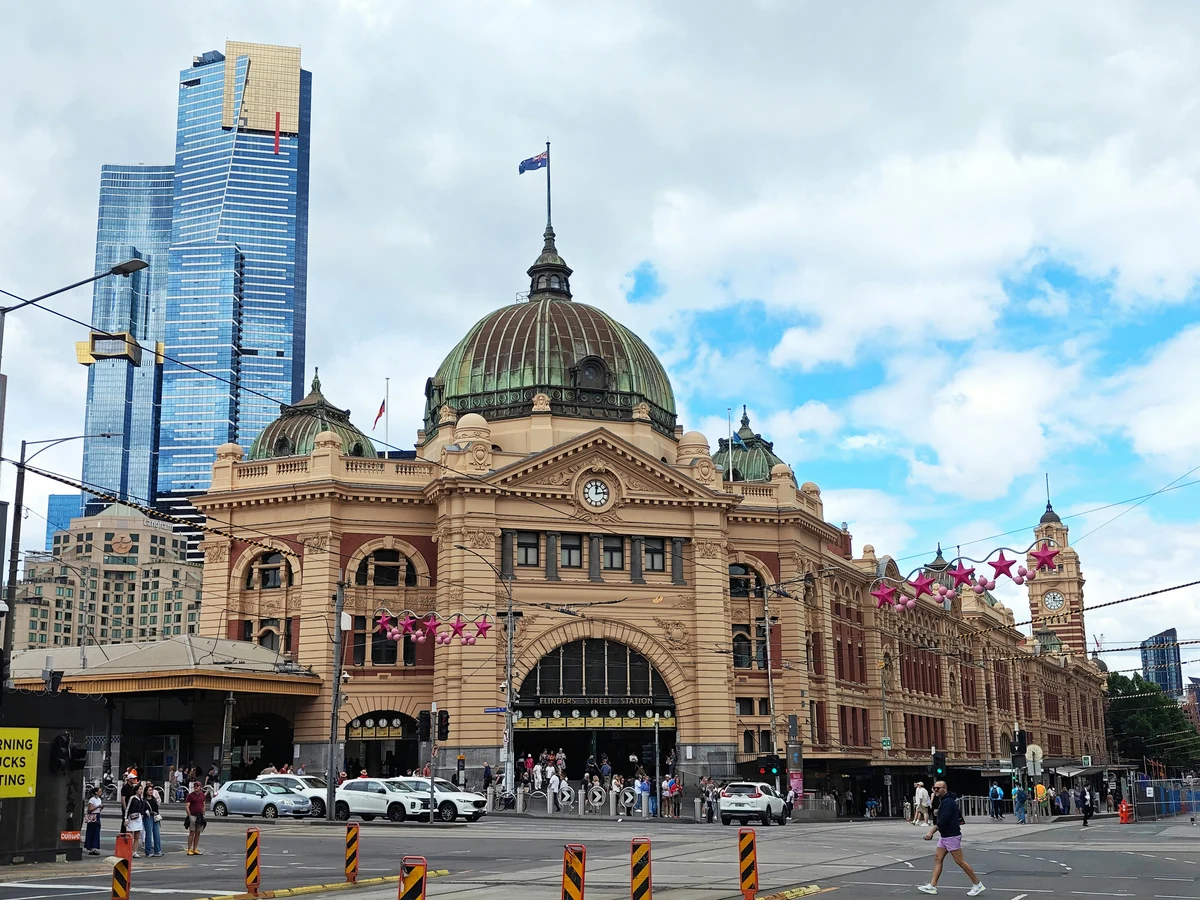 Flinders Street Station in Melbourne Cityscape, Victoria, Australia