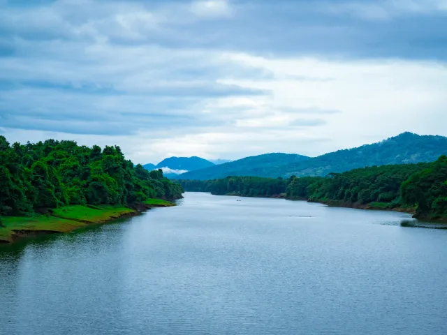 View from Thattekad bridge, Kerala