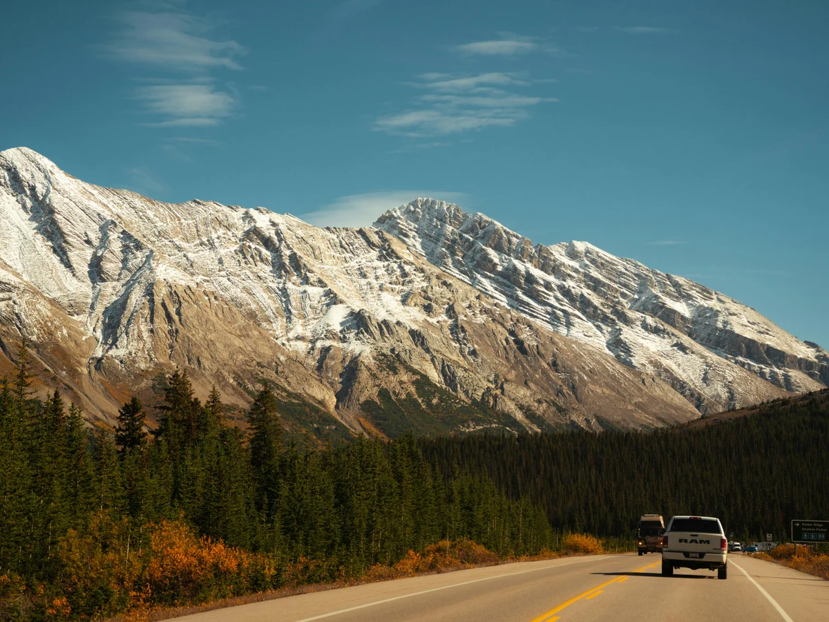 Scenic Mountain Drive in the Canadian Rockies