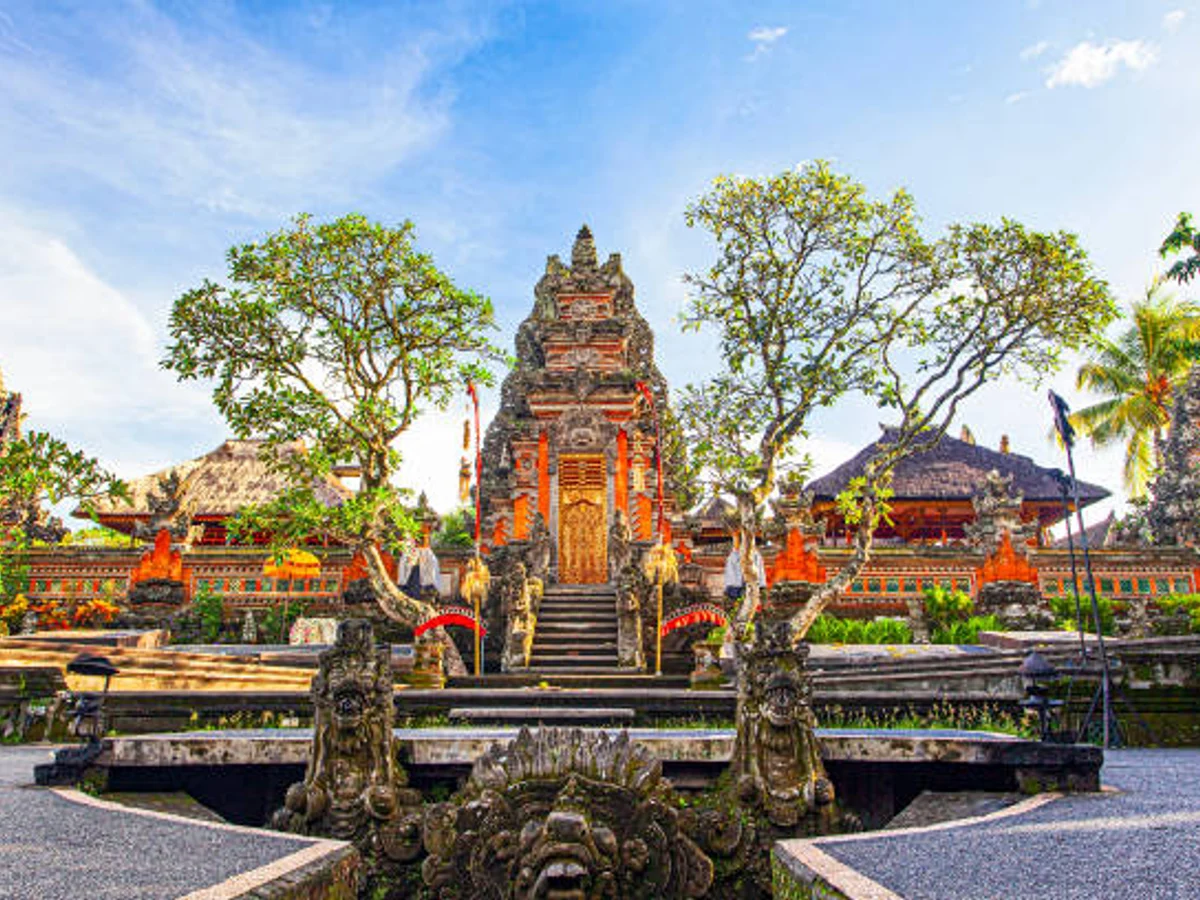 Saraswati Temple at early morning in Ubud; Indonesia