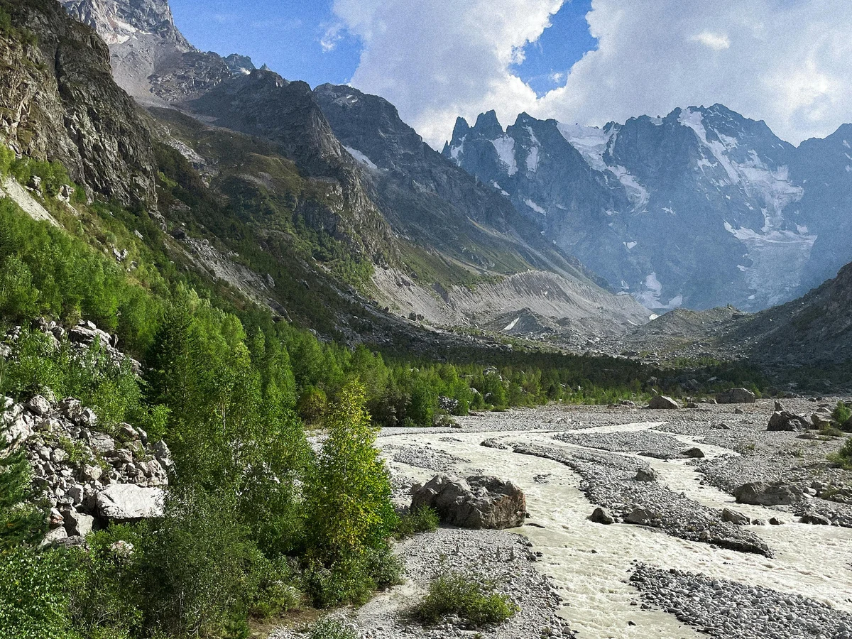 Stunning Alpine Mountain Landscape with River