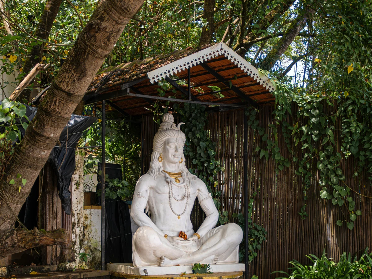 Peaceful Shiva Statue in Goa, India