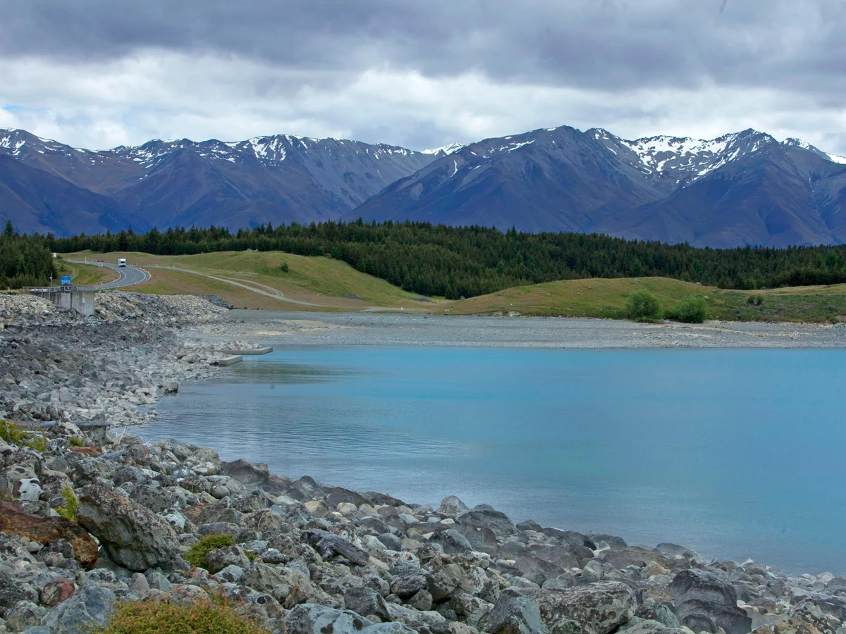 Mountain Lake Pukaki on New Zealand South Island