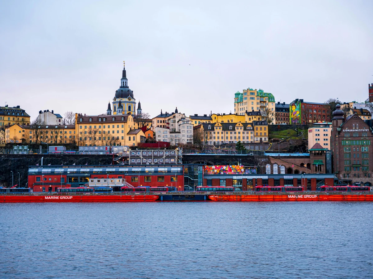 Scenic Waterfront View in Stockholm, Sweden